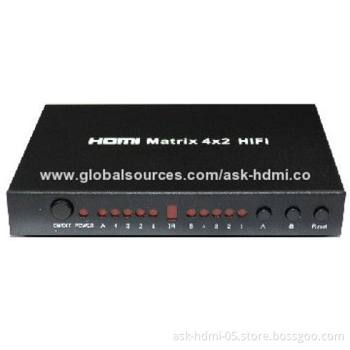 HDMI True Matrix 4 x 2 Hi-Fi Switcher with Best Price, IR Remote Control